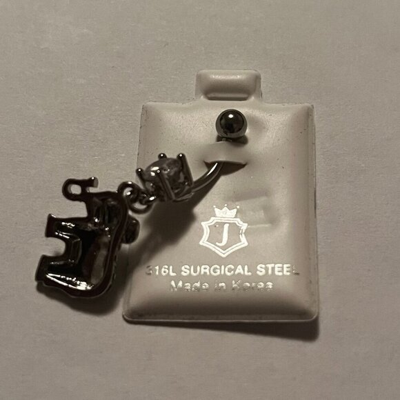 Elephant Belly Button Ring made with Surgical Steel - Picture 3 of 4